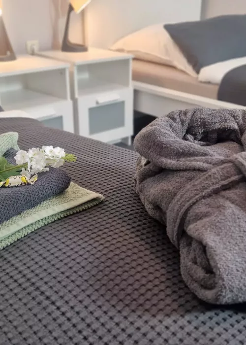 Ferienwohnung Landlicht - Annehmlichkeiten Bademantel