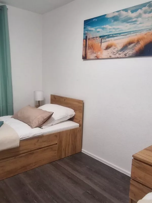 Ferienwohnung Lichtblick - Schlafzimmer Holz Einzelbetten